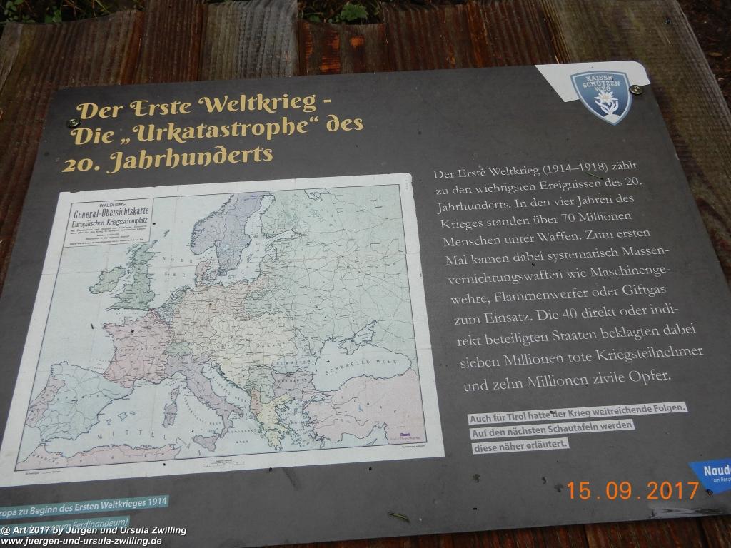 Philosophische Bildwanderung Kaiserschützenweg über die Festung in Nauders - Vinschgau - Österreich