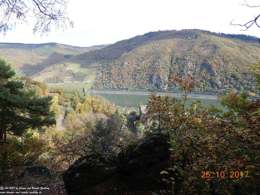 Philosophische Bildwanderung Rheinburgenweg - Trechtingshausen - Burg Reichenstein - Morgenbachtal - Eselspfad - Burg Rheinstein - Schweizerhaus - Trechtingshausen - Hunsrück
