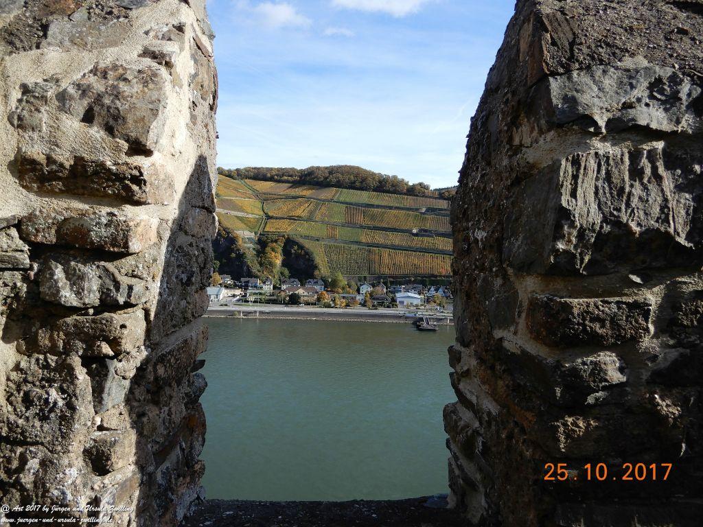 Philosophische Bildwanderung Rheinburgenweg - Trechtingshausen - Burg Reichenstein - Morgenbachtal - Eselspfad - Burg Rheinstein - Schweizerhaus - Trechtingshausen - Hunsrück