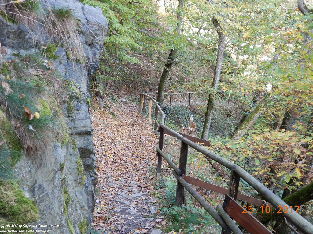 Philosophische Bildwanderung Rheinburgenweg - Trechtingshausen - Burg Reichenstein  - Morgenbachtal - Eselspfad  - Burg Rheinstein - Schweizerhaus - Trechtingshausen - Hunsrück
