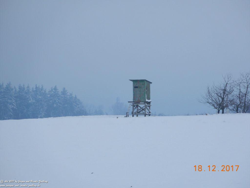 Schnee in den Feldern von Mainz Finthen und Ober Olmer Wald - Rheinhessen