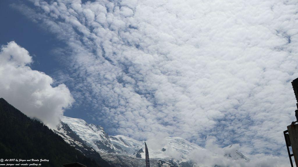 Philosophische Bildwanderung Les Bossons nach am Chamonix am Fuße des Mont Blanc und Aiguille du Midi - Frankfreich