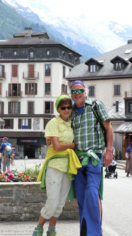 Philosophische Bildwanderung Les Bossons nach am Chamonix am Fuße des Mont Blanc und Aiguille du Midi - Frankfreich