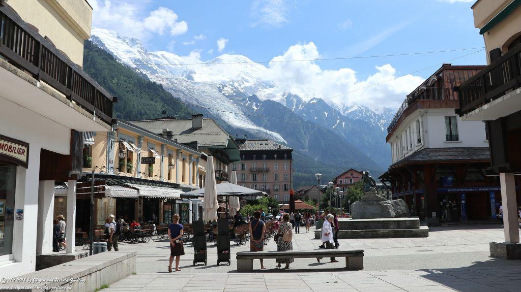 Philosophische Bildwanderung Les Bossons nach am Chamonix am Fuße des Mont Blanc und Aiguille du Midi - Frankfreich