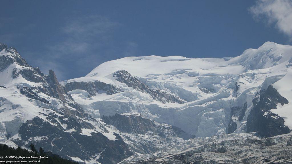 Philosophische Bildwanderung Les Bossons nach am Chamonix am Fuße des Mont Blanc und Aiguille du Midi - Frankfreich