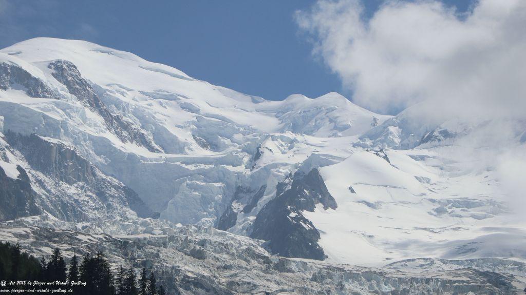 Philosophische Bildwanderung Les Bossons nach am Chamonix am Fuße des Mont Blanc und Aiguille du Midi - Frankfreich