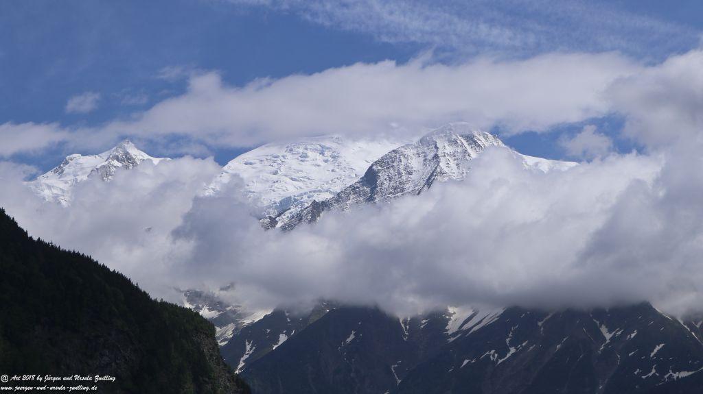 Philosophische Bildwanderung Les Bossons nach am Chamonix am Fuße des Mont Blanc und Aiguille du Midi - Frankfreich
