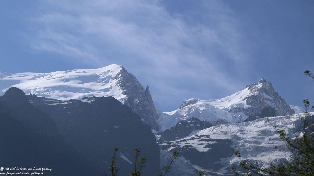 Philosophische Bildwanderung Les Bossons nach am Chamonix am Fuße des Mont Blanc und Aiguille du Midi - Frankfreich