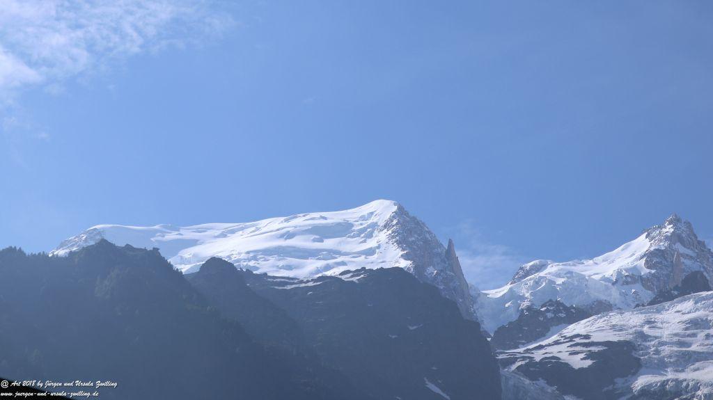 Philosophische Bildwanderung Les Bossons nach am Chamonix am Fuße des Mont Blanc und Aiguille du Midi - Frankfreich