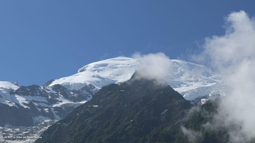 Philosophische Bildwanderung Les Bossons nach am Chamonix am Fuße des Mont Blanc und Aiguille du Midi - Frankfreich
