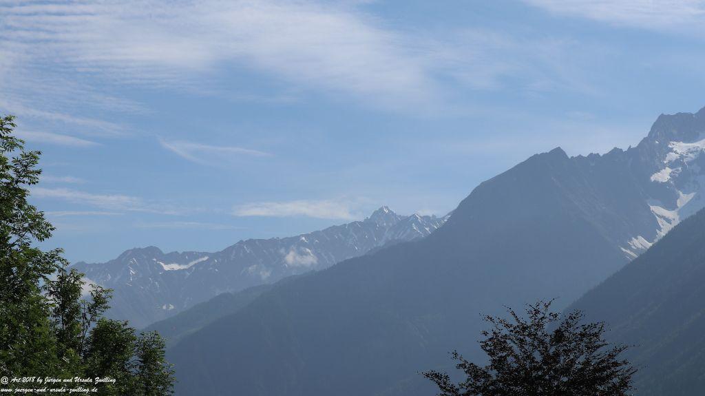 Philosophische Bildwanderung Les Bossons nach am Chamonix am Fuße des Mont Blanc und Aiguille du Midi - Frankfreich