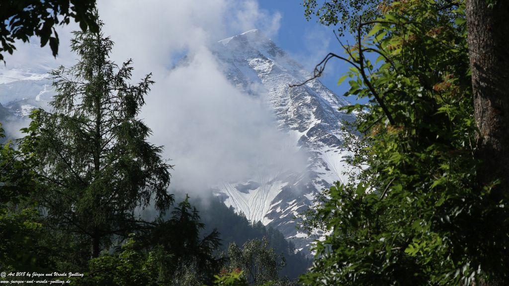 Philosophische Bildwanderung Les Bossons nach am Chamonix am Fuße des Mont Blanc und Aiguille du Midi - Frankfreich