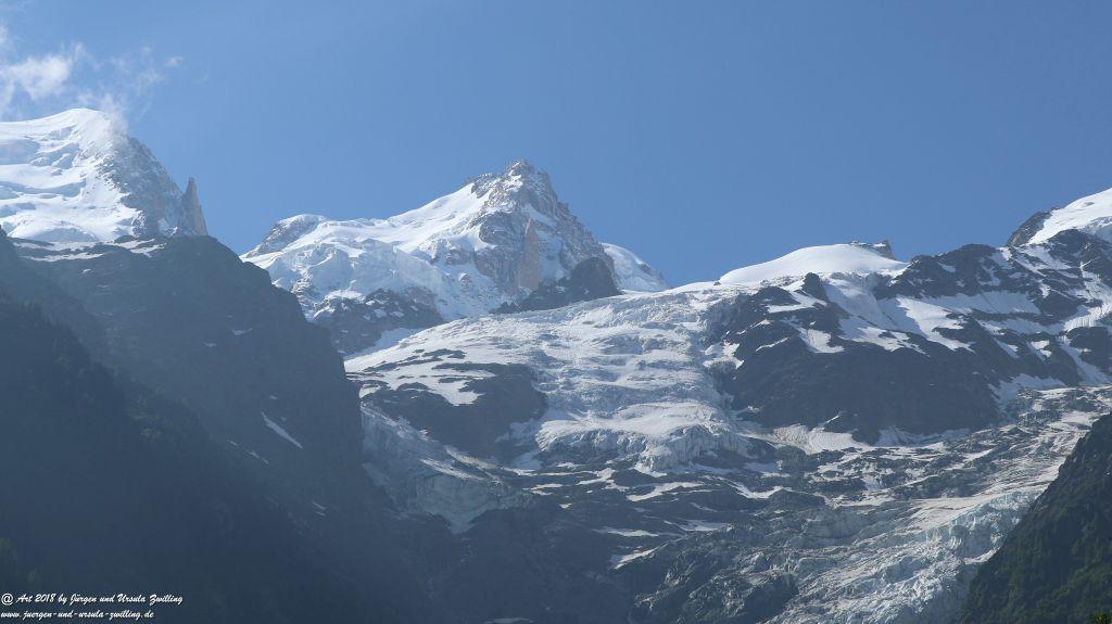 Philosophische Bildwanderung Les Bossons nach am Chamonix am Fuße des Mont Blanc und Aiguille du Midi - Frankfreich