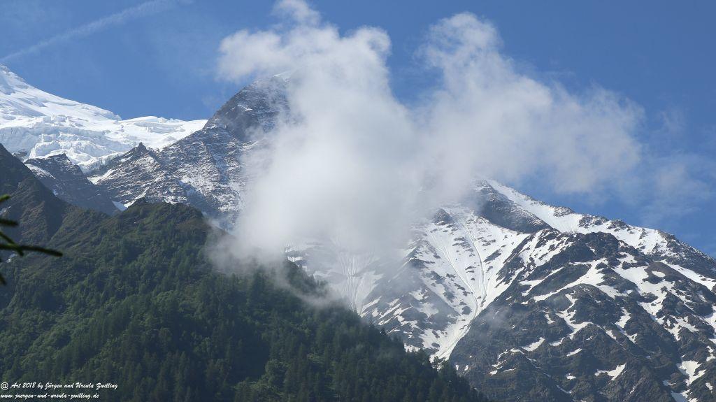 Philosophische Bildwanderung Les Bossons nach am Chamonix am Fuße des Mont Blanc  und Aiguille du Midi - Frankfreich