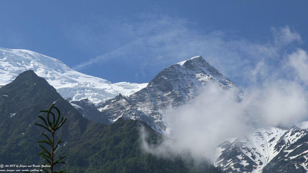 Philosophische Bildwanderung Les Bossons nach am Chamonix am Fuße des Mont Blanc  und Aiguille du Midi - Frankfreich