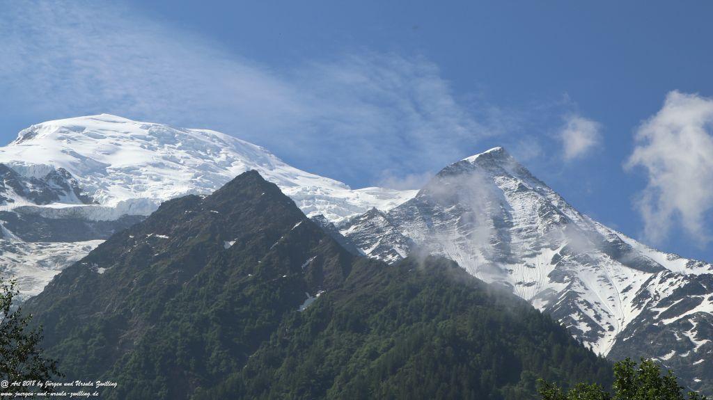 Philosophische Bildwanderung Les Bossons nach am Chamonix am Fuße des Mont Blanc und Aiguille du Midi - Frankfreich