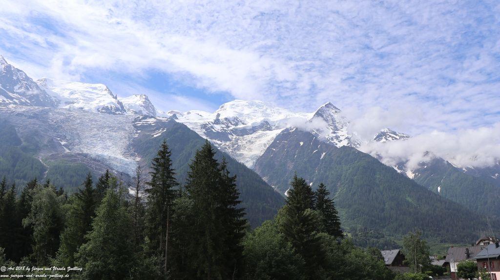 Philosophische Bildwanderung Les Bossons nach am Chamonix am Fuße des Mont Blanc und Aiguille du Midi - Frankfreich