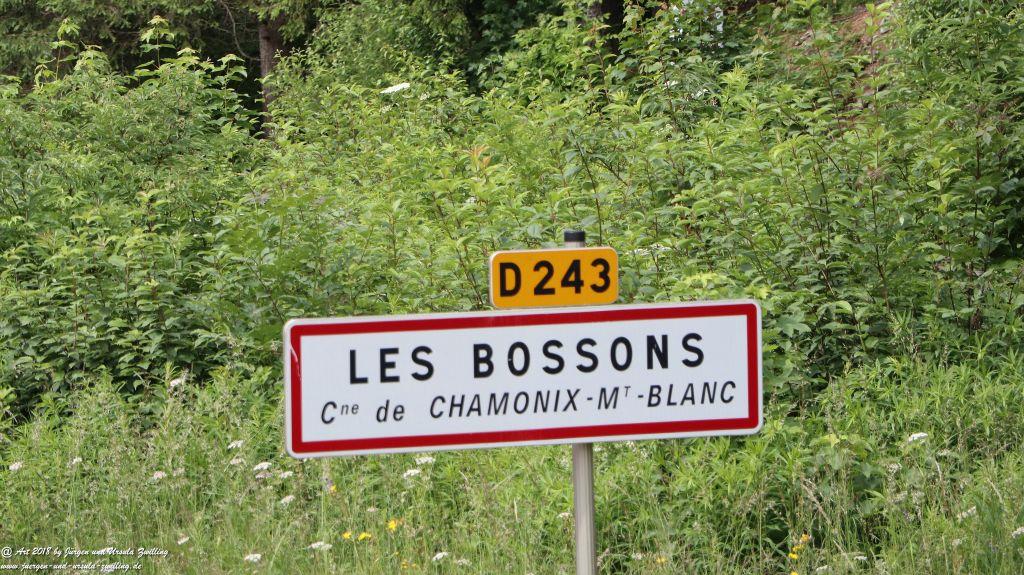 Philosophische Bildwanderung Les Bossons nach am Chamonix am Fuße des Mont Blanc und Aiguille du Midi - Frankfreich