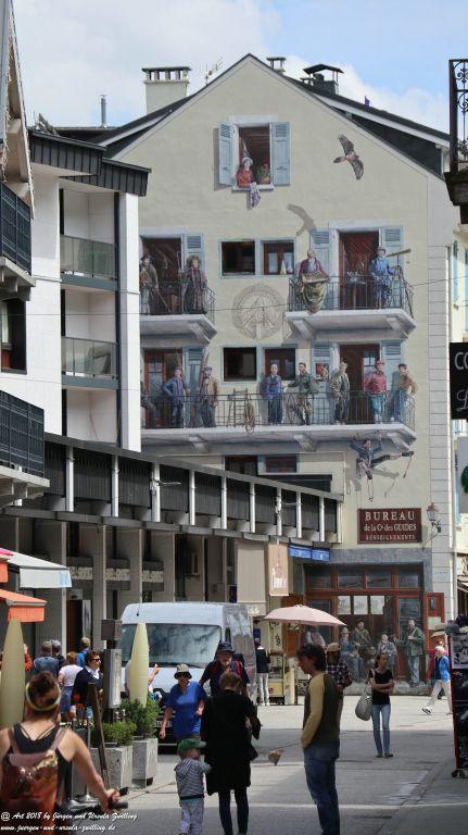 Philosophische Bildwanderung Les Bossons nach am Chamonix am Fuße des Mont Blanc und Aiguille du Midi - Frankfreich