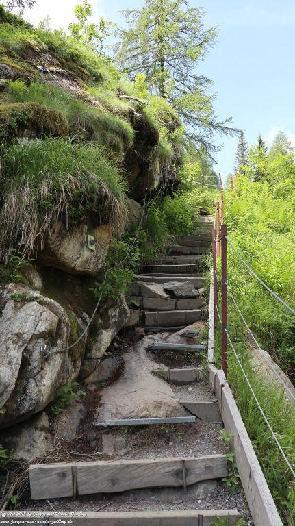 Philosophische Bildwanderung Wassserfall Bérard - Le Buet - Vallorcine Mont Blanc - Frankreich