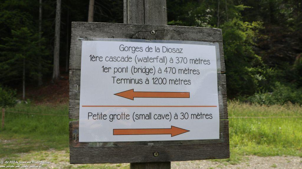 Philosophische Bildwanderung Gorges de la Diosaz -Wasserfall - Servoz Mont-Blanc - Frankreich