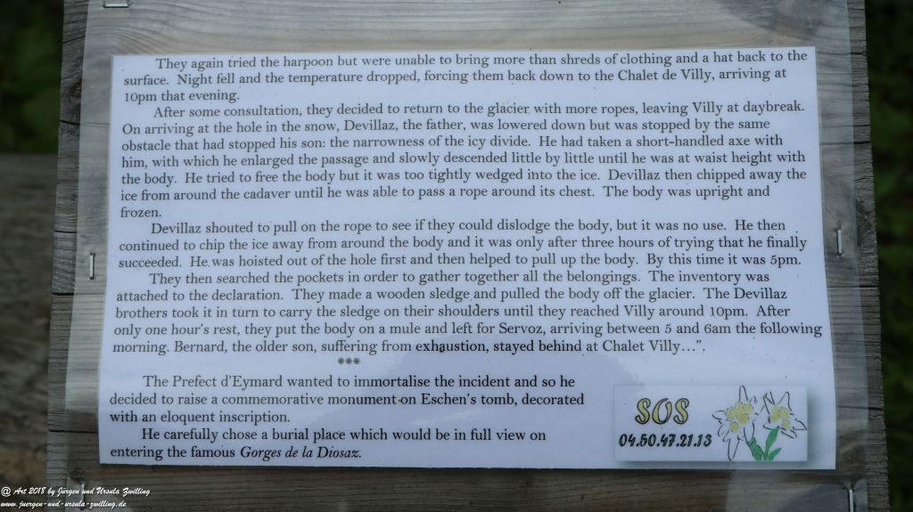 Philosophische Bildwanderung Gorges de la Diosaz -Wasserfall - Servoz Mont-Blanc - Frankreich