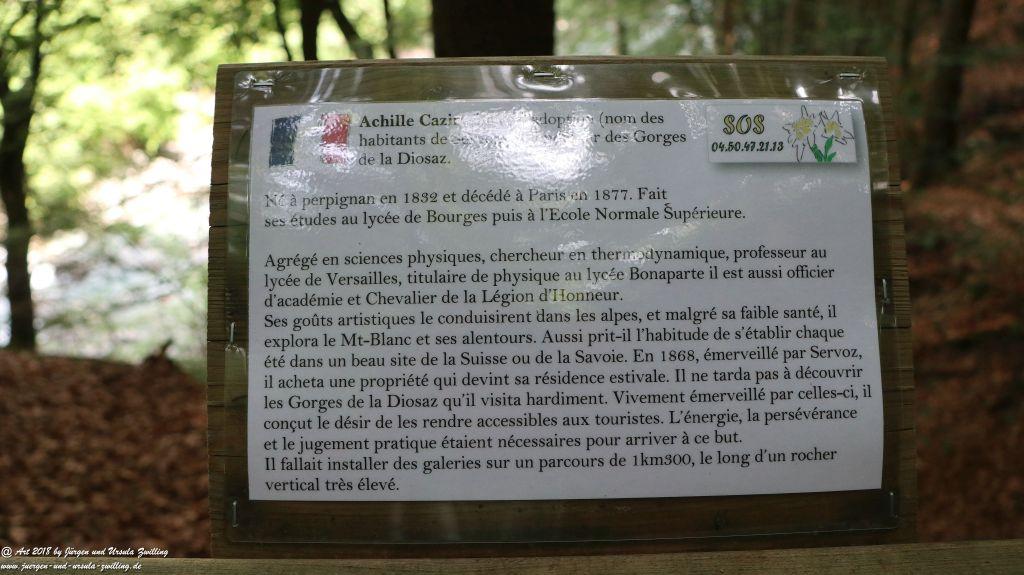 Philosophische Bildwanderung Gorges de la Diosaz -Wasserfall - Servoz Mont-Blanc - Frankreich
