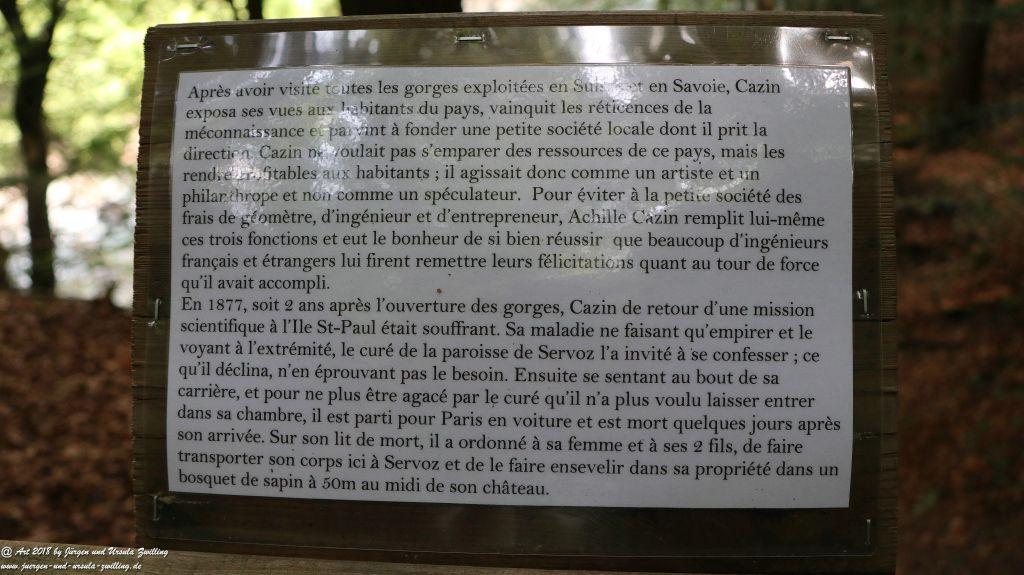 Philosophische Bildwanderung Gorges de la Diosaz -Wasserfall - Servoz Mont-Blanc - Frankreich