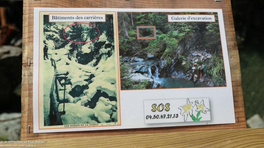 Philosophische Bildwanderung Gorges de la Diosaz -Wasserfall - Servoz Mont-Blanc - Frankreich