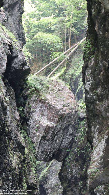 Philosophische Bildwanderung Gorges de la Diosaz -Wasserfall - Servoz Mont-Blanc - Frankreich