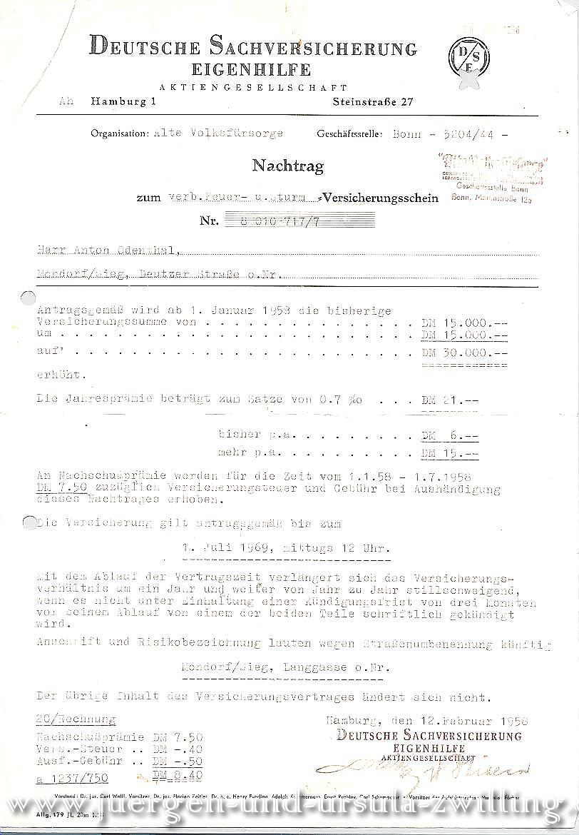 Deutsche Sachversicherung Eigenhilfe - 01.07.1969