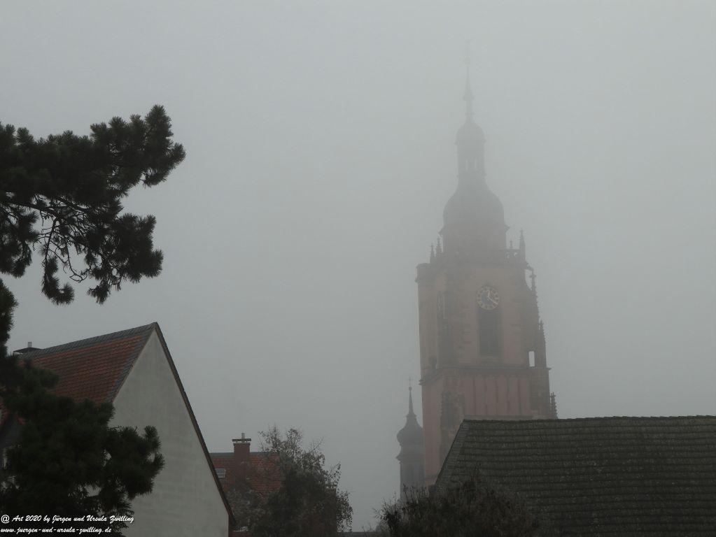 Philosophische Bildwanderung im  Nebel von Eltville am Rhein nach Hattenheim zurück nach Eltville