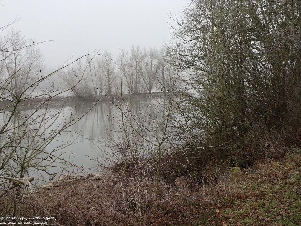 Philosophische Bildwanderung im  Nebel von Eltville am Rhein nach Hattenheim zurück nach Eltville