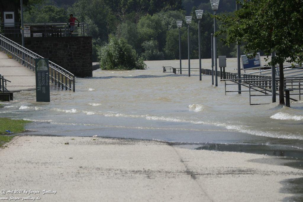 Hochwasser in Bingen am Rhein - Rheinhessen