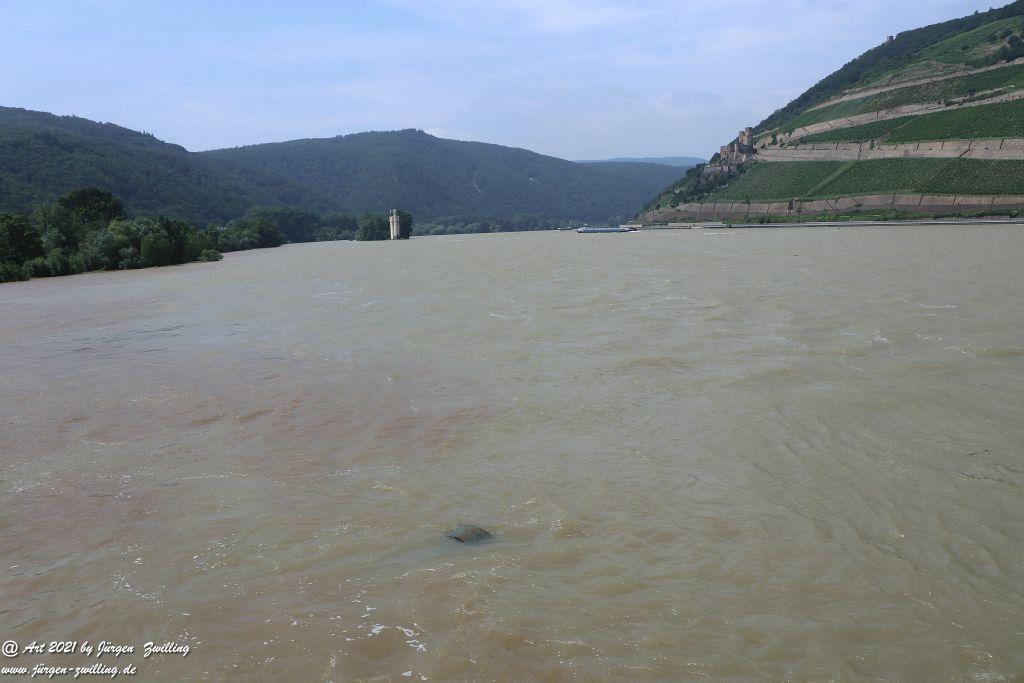 Hochwasser in Bingen am Rhein - Rheinhessen