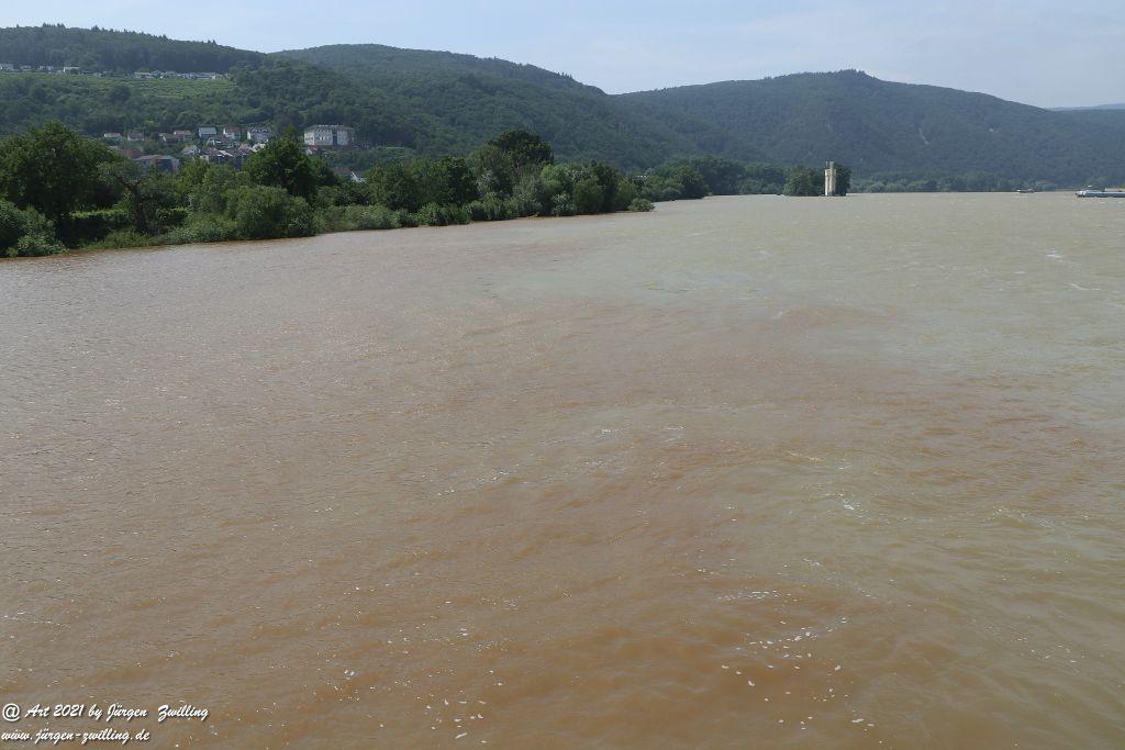 Hochwasser in Bingen am Rhein - Rheinhessen