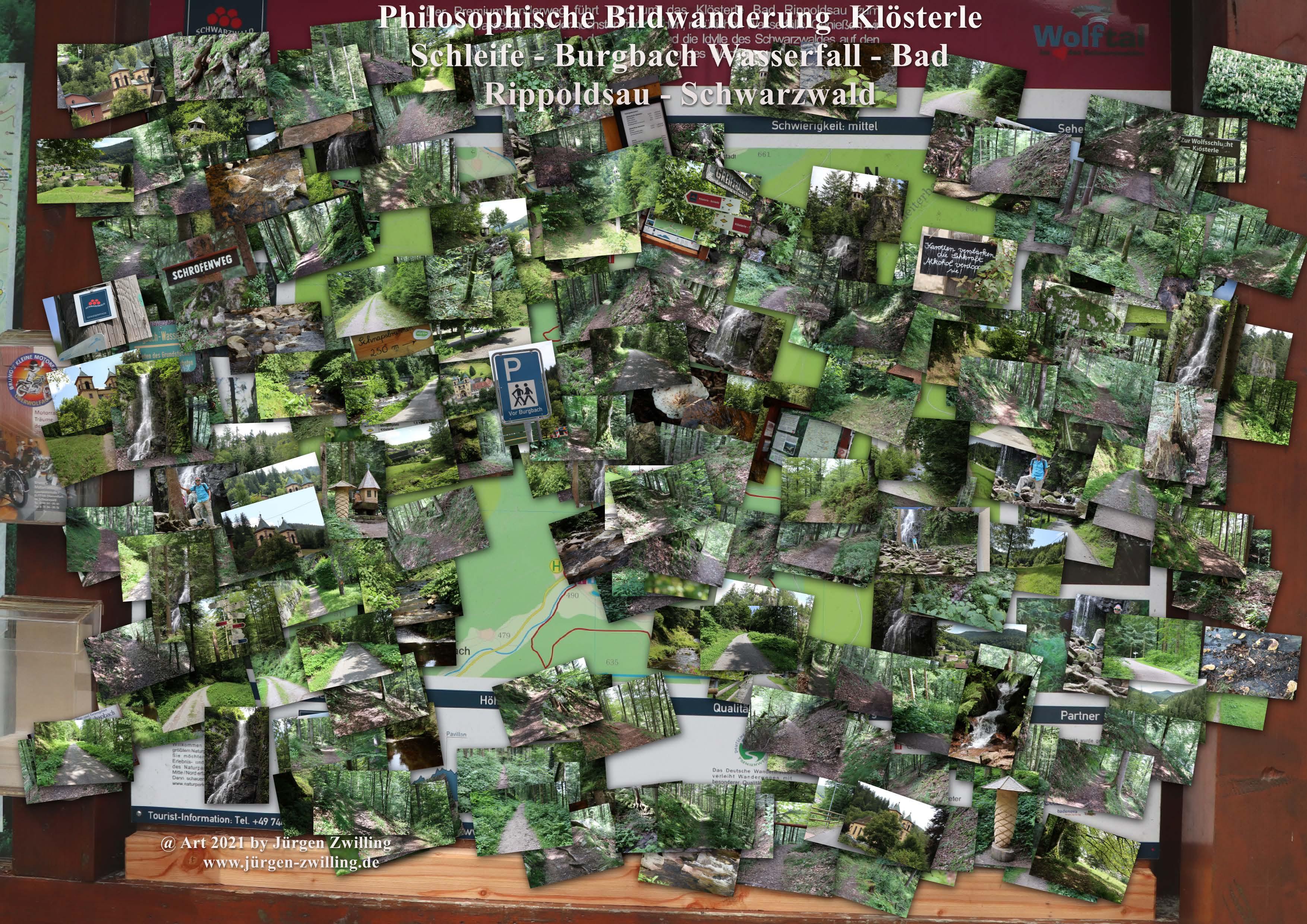 Philosophische Bildwanderung Klösterle Schleife - Burgbach Wasserfall - Bad Rippoldsau - Schwarzwald