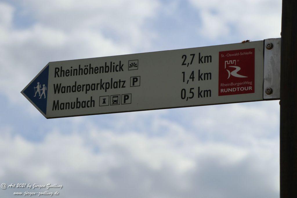 Philosophische Bildwanderung St. Oswald - Schleife - Rhein - Burgen - Weg - Manubach - Hunsrück