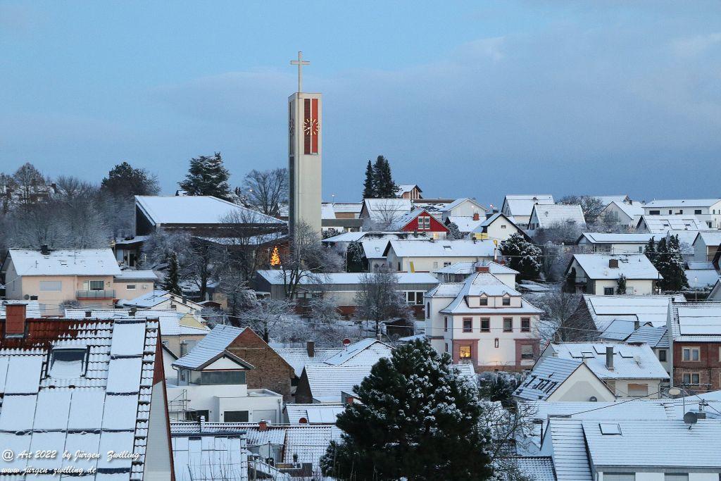 Schnee in Rheinhessen - Hackenheim