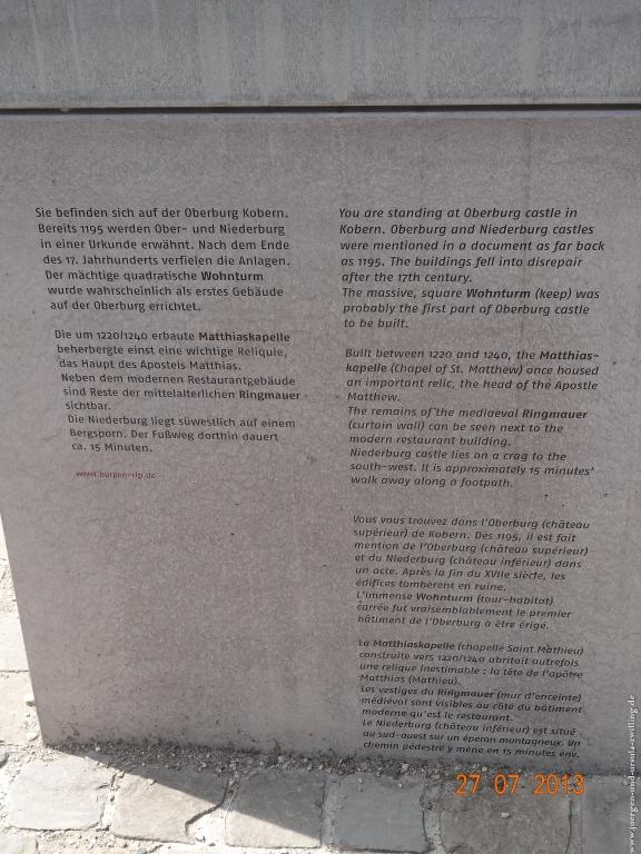 Philosophische Bildwanderung Traumpfad Koberner Burgpfad