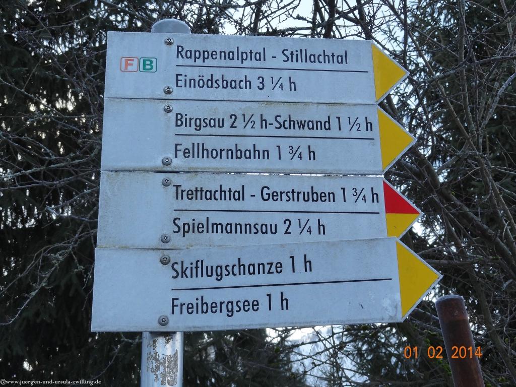 Philosophische Bildwanderung - Winterwanderung im Trettachta - Allgäu