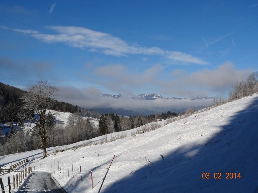 Philosophische Bildwanderung - Winterwanderung- Allgaeu Gerstruben - ein Bergdorf im Winter