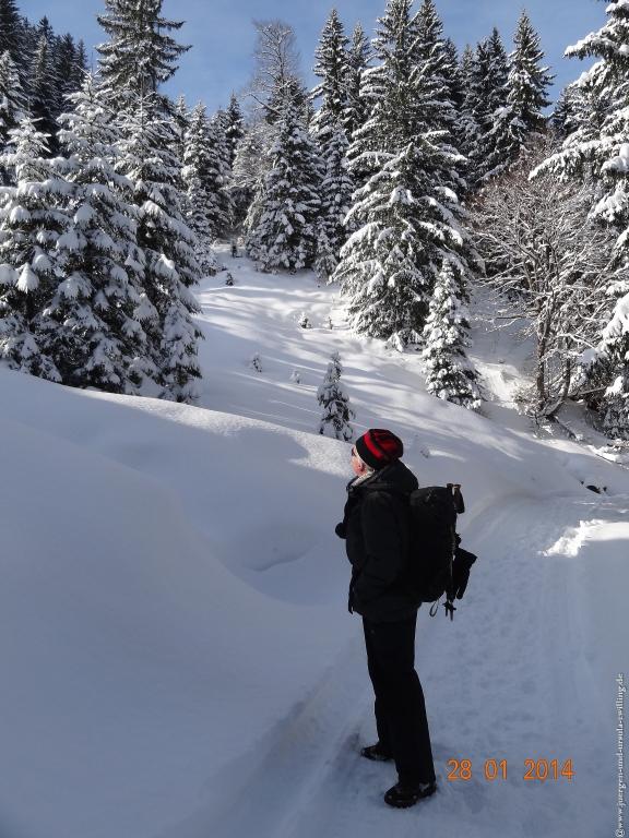 Philosophische Bildwanderung - Winterwanderung-Vom Schönblick nach Hochleite - im Allgaeu