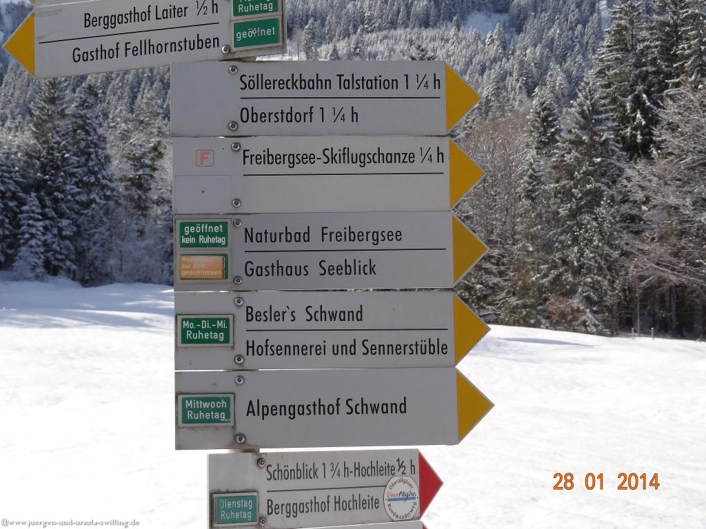 Philosophische Bildwanderung - Winterwanderung-Vom Schönblick nach Hochleite - im Allgaeu