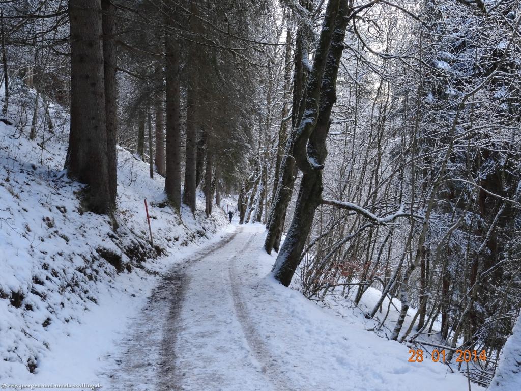 Philosophische Bildwanderung - Winterwanderung-Vom Schönblick nach Hochleite - im Allgaeu