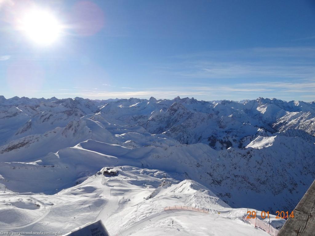 Philosophische Bildwanderung - Winterwanderung  Auf dem Nebelhorn zum Zeigersattel - Allgaeu