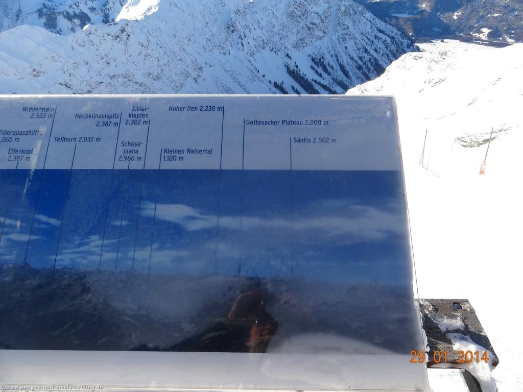 Philosophische Bildwanderung - Winterwanderung Auf dem Nebelhorn zum Zeigersattel - Allgaeu