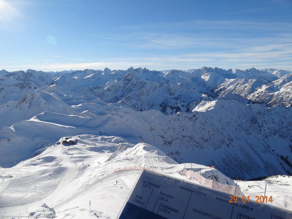 Philosophische Bildwanderung - Winterwanderung Auf dem Nebelhorn zum Zeigersattel - Allgaeu