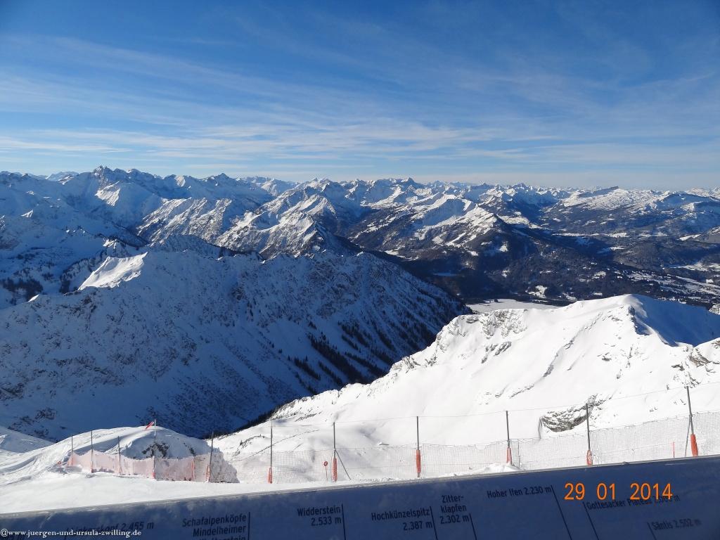 Philosophische Bildwanderung - Winterwanderung Auf dem Nebelhorn zum Zeigersattel - Allgaeu