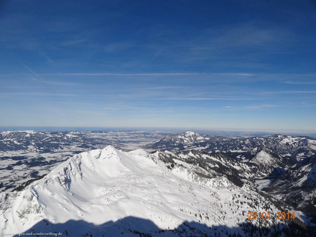 Philosophische Bildwanderung - Winterwanderung Auf dem Nebelhorn zum Zeigersattel - Allgaeu